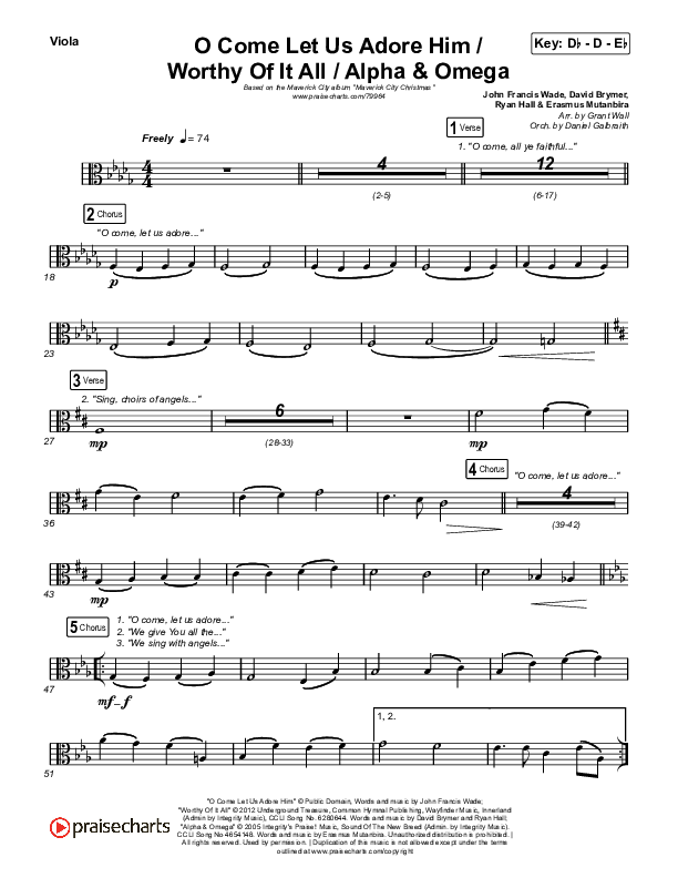 O Come Let Us Adore Him / Worthy Of It All / Alpha & Omega Viola (Maverick City Music / Chandler Moore / Jekalyn Carr)