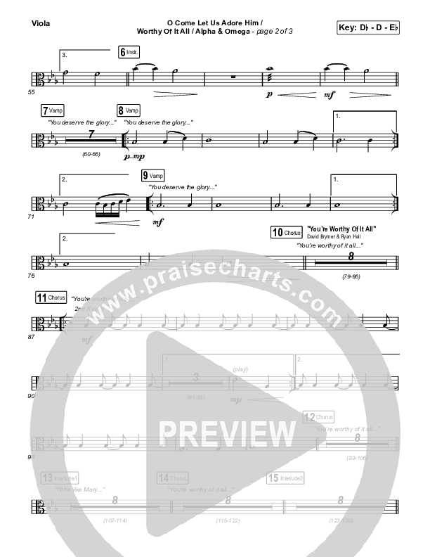 O Come Let Us Adore Him / Worthy Of It All / Alpha & Omega Viola (Maverick City Music / Chandler Moore / Jekalyn Carr)