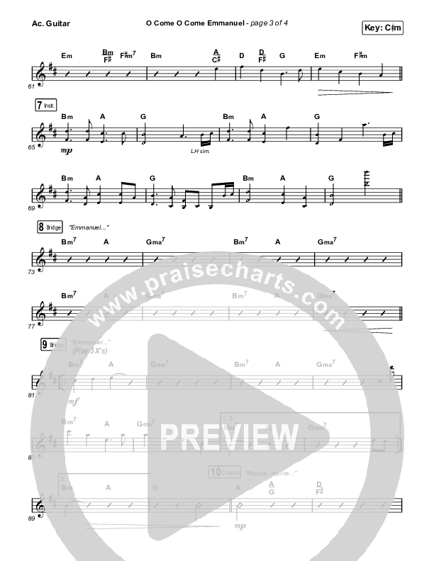 O Come O Come Emmanuel Acoustic Guitar (Maverick City Music / Naomi Raine / Nate Moore)