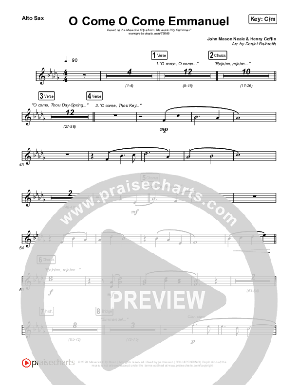 O Come O Come Emmanuel Sax Pack (Maverick City Music / Naomi Raine / Nate Moore)