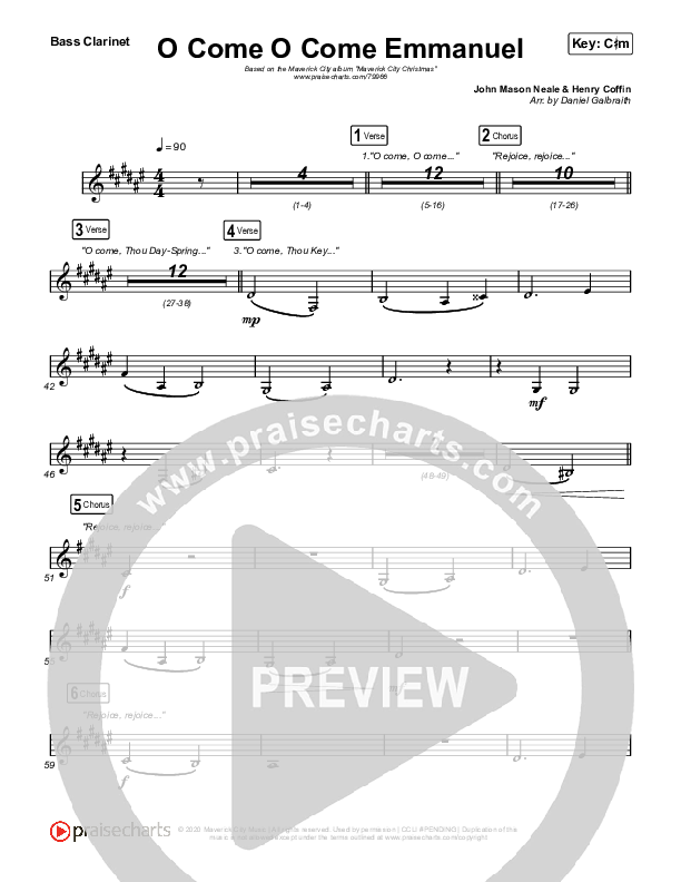 O Come O Come Emmanuel Bass Clarinet (Maverick City Music / Naomi Raine / Nate Moore)