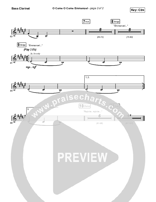 O Come O Come Emmanuel Bass Clarinet (Maverick City Music / Naomi Raine / Nate Moore)
