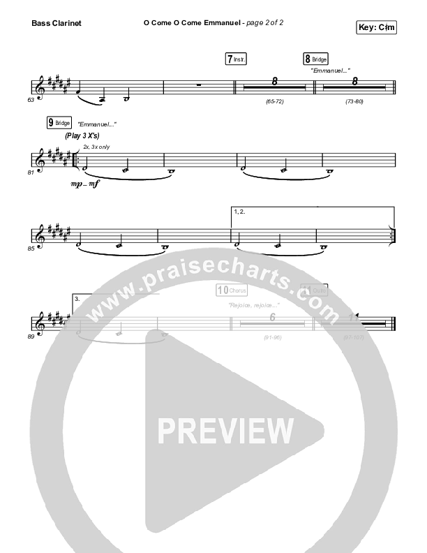 O Come O Come Emmanuel Bass Clarinet (Maverick City Music / Naomi Raine / Nate Moore)