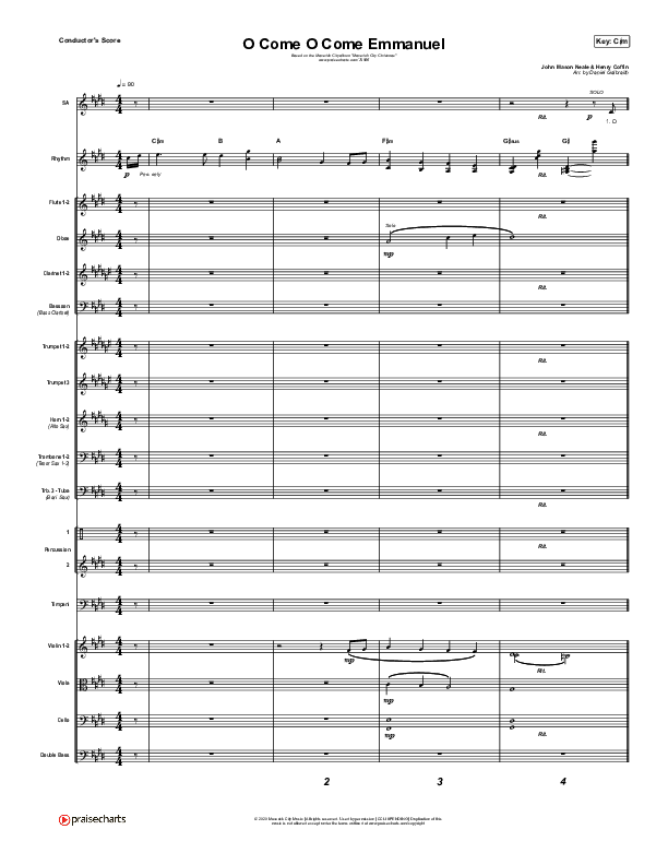 O Come O Come Emmanuel Conductor's Score (Maverick City Music / Naomi Raine / Nate Moore)