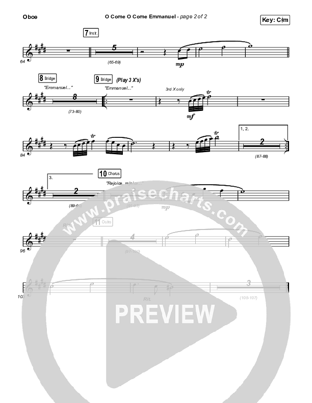 O Come O Come Emmanuel Oboe (Maverick City Music / Naomi Raine / Nate Moore)