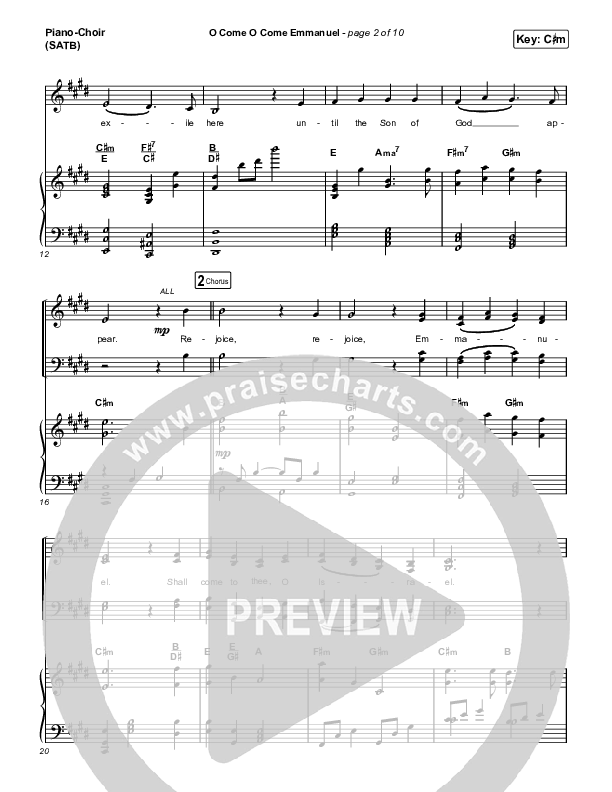O Come O Come Emmanuel Piano/Vocal Pack (Maverick City Music / Naomi Raine / Nate Moore)