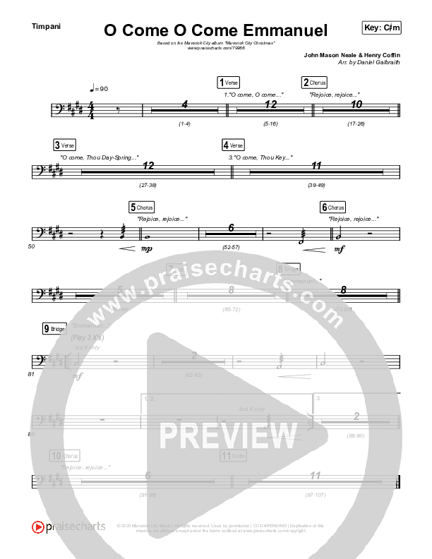 O Come O Come Emmanuel Timpani (Maverick City Music / Naomi Raine / Nate Moore)