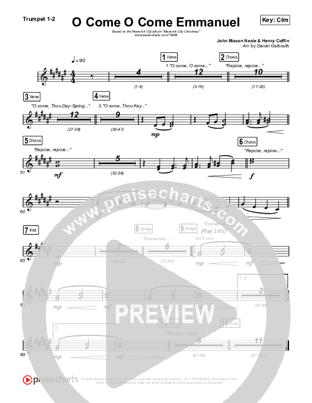 O Come O Come Emmanuel Brass Pack (Maverick City Music / Naomi Raine / Nate Moore)