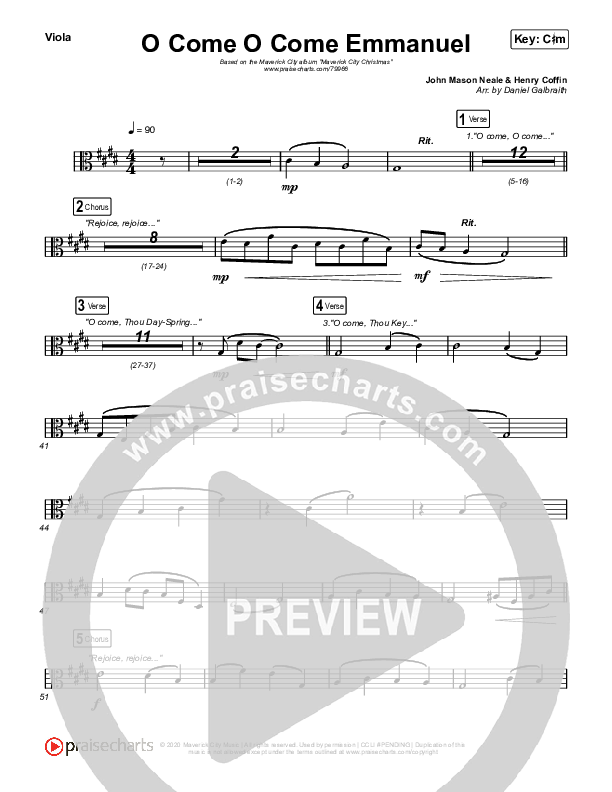 O Come O Come Emmanuel String Pack (Maverick City Music / Naomi Raine / Nate Moore)