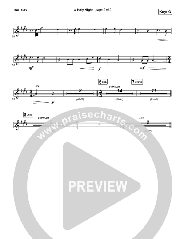 O Holy Night Bari Sax (Maverick City Music / Lizzie Morgan)