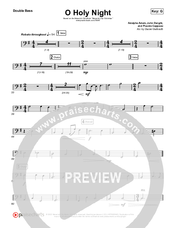 O Holy Night String Bass (Maverick City Music / Lizzie Morgan)