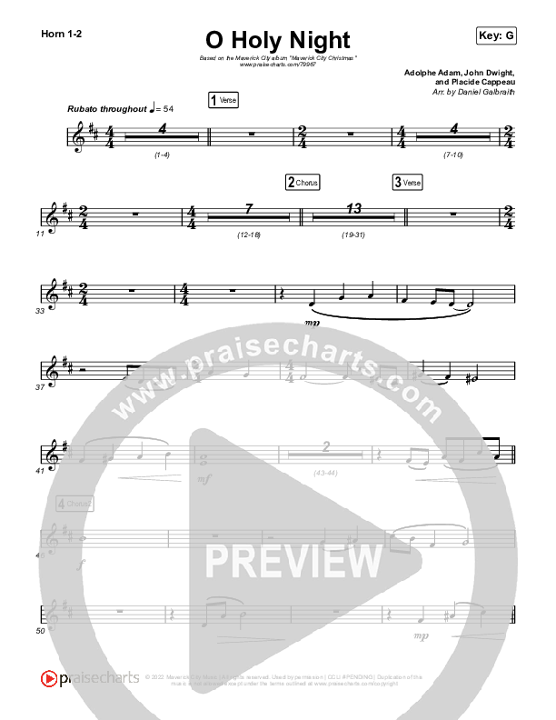 O Holy Night French Horn 1,2 (Maverick City Music / Lizzie Morgan)