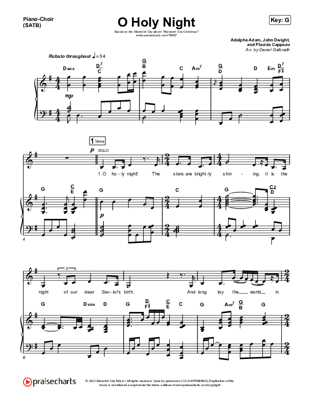 O Holy Night Piano/Vocal (SATB) (Maverick City Music / Lizzie Morgan)