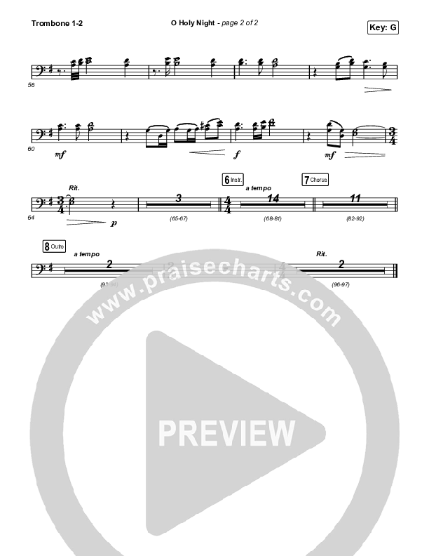 O Holy Night Trombone 1,2 (Maverick City Music / Lizzie Morgan)