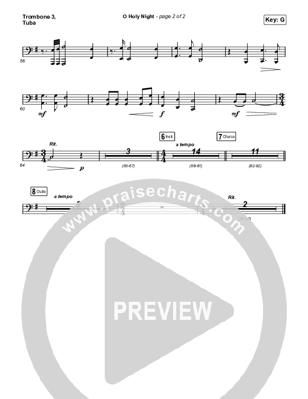 O Holy Night Trombone 3/Tuba (Maverick City Music / Lizzie Morgan)