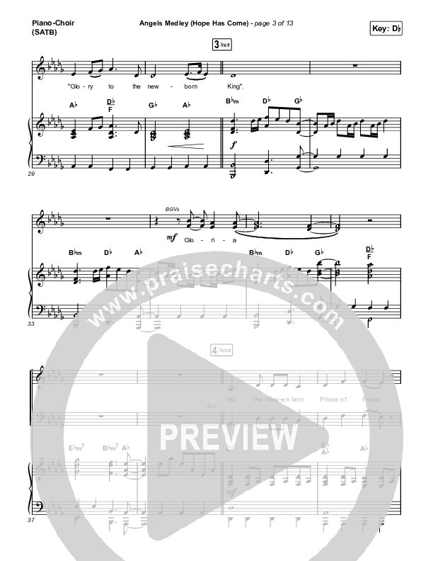 Angels Medley (Hope Has Come) Piano/Vocal (SATB) (Lakewood Music)