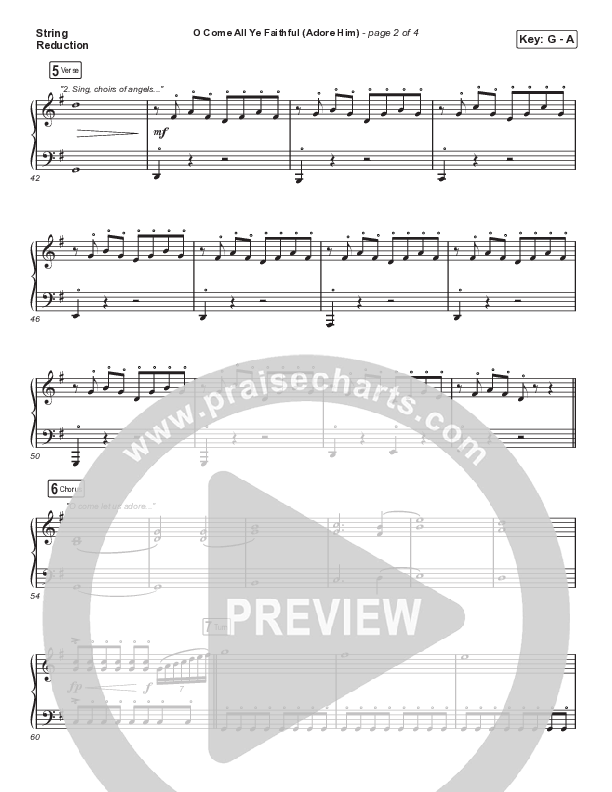 O Come All Ye Faithful (Adore Him) (A Christmas Worship Moment) String Reduction (PraiseCharts / Connor Bogardus)