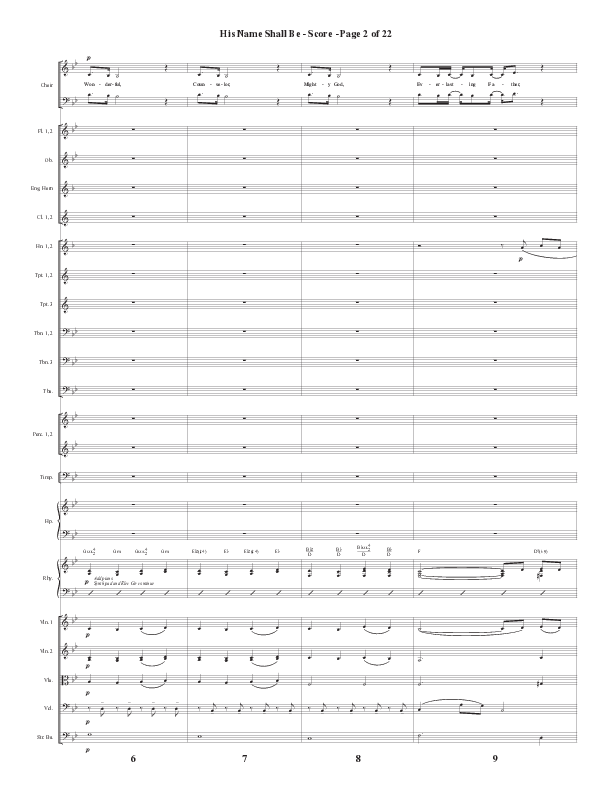 His Name Shall Be (Choral Anthem SATB) Conductor's Score (Word Music Choral / Arr. J. Daniel Smith)