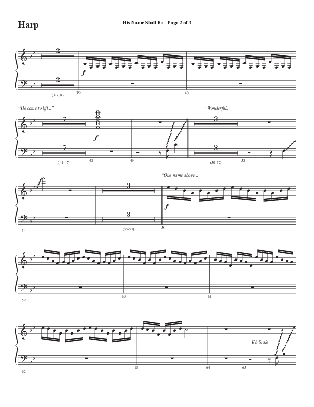 His Name Shall Be (Choral Anthem SATB) Harp (Word Music Choral / Arr. J. Daniel Smith)