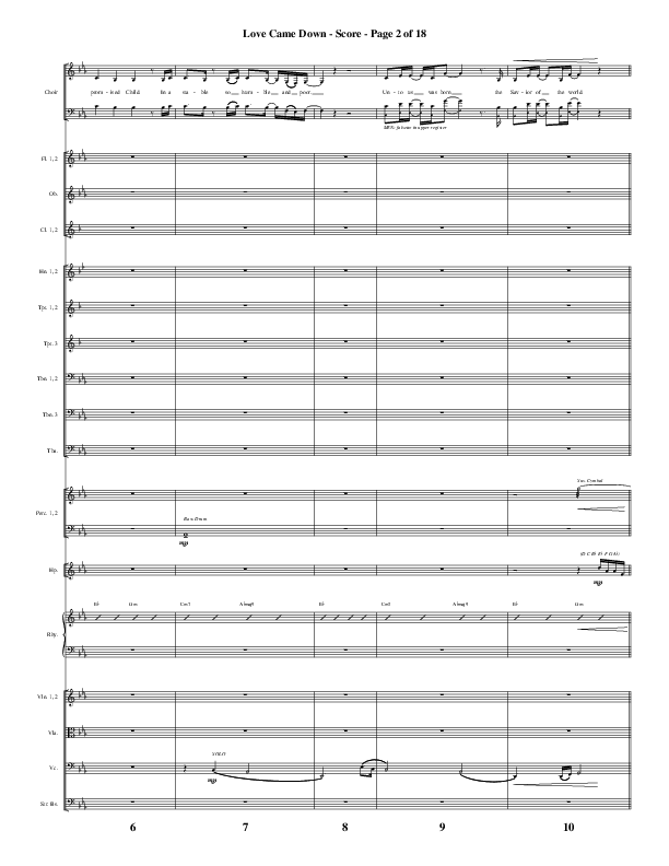 Love Came Down (Choral Anthem SATB) Conductor's Score (Word Music Choral / Arr. Luke Gambill / Orch. Cliff Duren)