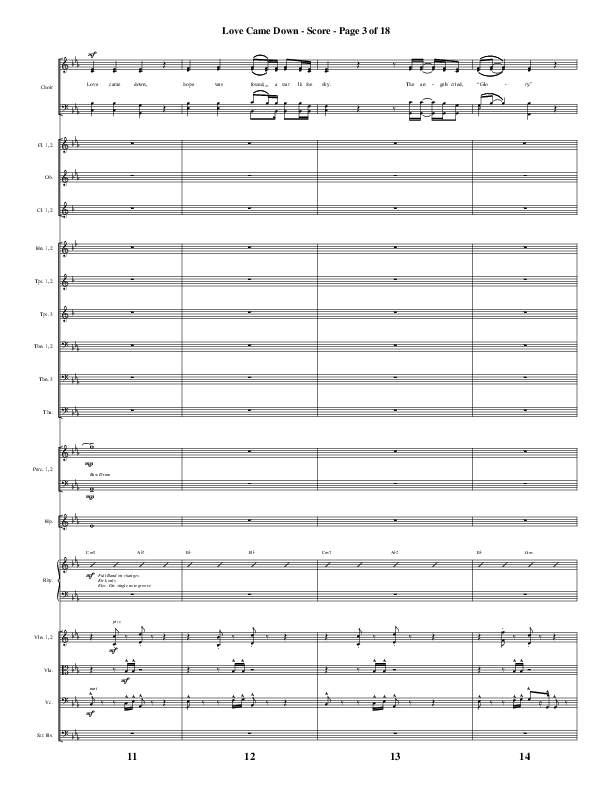 Love Came Down (Choral Anthem SATB) Conductor's Score (Word Music Choral / Arr. Luke Gambill / Orch. Cliff Duren)