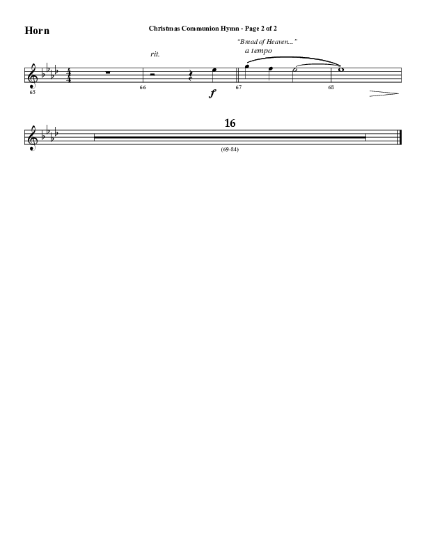 Christmas Communion Hymn (Choral Anthem SATB) Harp (Word Music Choral / Arr. Cliff Duren)