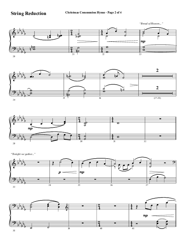 Christmas Communion Hymn (Choral Anthem SATB) String Reduction (Word Music Choral / Arr. Cliff Duren)