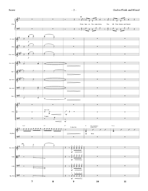 God In Flesh And Blood (Choral Anthem SATB) Conductor's Score (Travis Ryan / Lillenas Choral / Arr. Russell Mauldin)