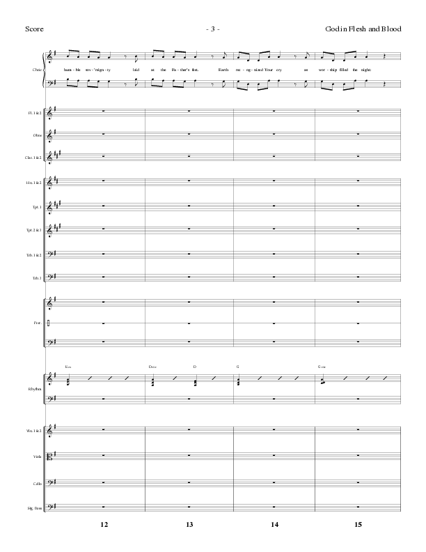 God In Flesh And Blood (Choral Anthem SATB) Orchestration (Travis Ryan / Lillenas Choral / Arr. Russell Mauldin)