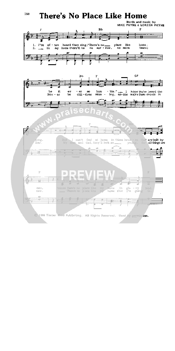 There's No Place Like Home Lead Sheet (Greater Vision)