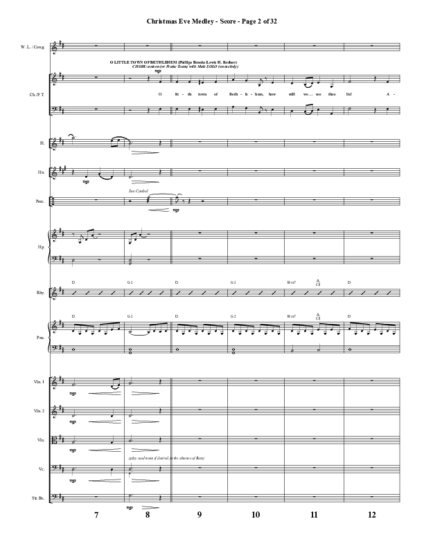 Christmas Eve Medley (Choral Anthem SATB) Conductor's Score (Word Music Choral / Arr. David Wise / Orch. David Shipps)