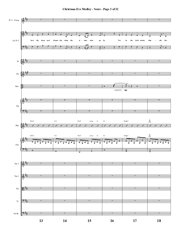 Christmas Eve Medley (Choral Anthem SATB) Conductor's Score (Word Music Choral / Arr. David Wise / Orch. David Shipps)