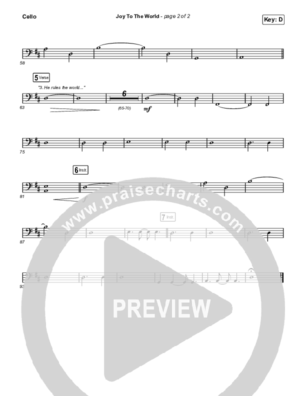 Joy To The World Cello (Austin Stone Worship)