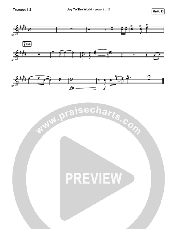 Joy To The World Trumpet 1,2 (Austin Stone Worship)