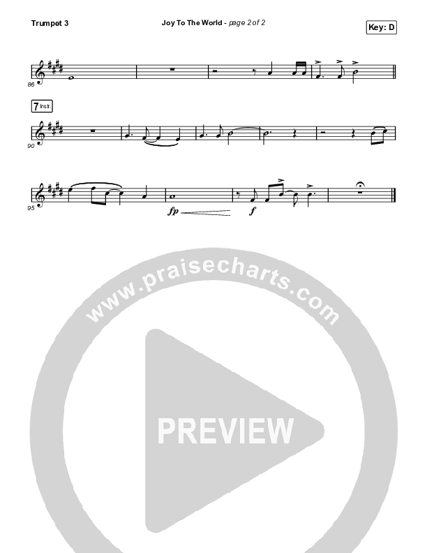 Joy To The World Trumpet 3 (Austin Stone Worship)