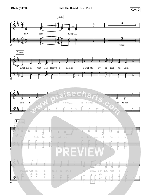 Hark The Herald Choir Sheet (SATB) (Austin Stone Worship)