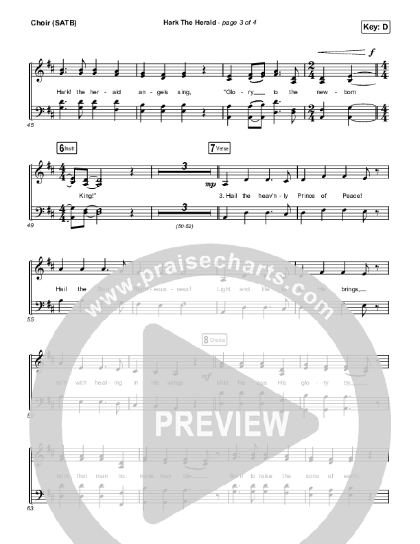 Hark The Herald Choir Sheet (SATB) (Austin Stone Worship)
