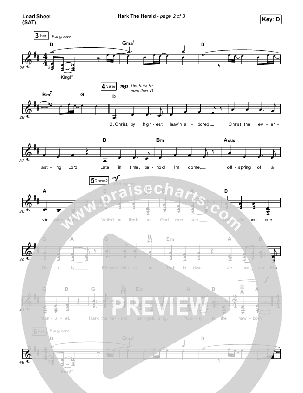 Hark The Herald Lead Sheet (SAT) (Austin Stone Worship)