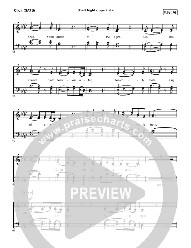 Silent Night Choir Sheet (SATB) (Austin Stone Worship)