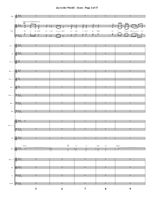 Joy To The World with Raise A Hallelujah (Choral Anthem SATB) Orchestration (Word Music Choral / Arr. Cliff Duren)