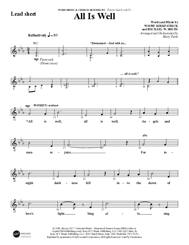 Forever God Is With Us (9 Song Collection) Song 8 (Lead & Chords) (Word Music Choral)