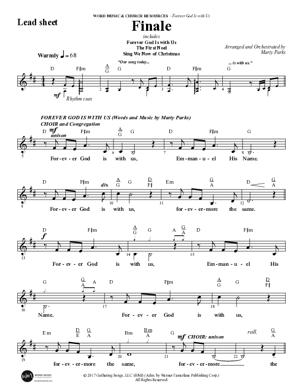 Forever God Is With Us (9 Song Collection) Song 9 (Lead & Chords) (Word Music Choral)