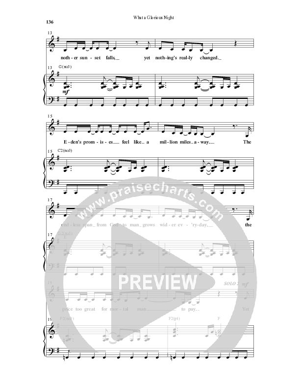 What A Glorious Night (9 Song Collection) Song 10 (Piano SATB) (Word Music Choral)