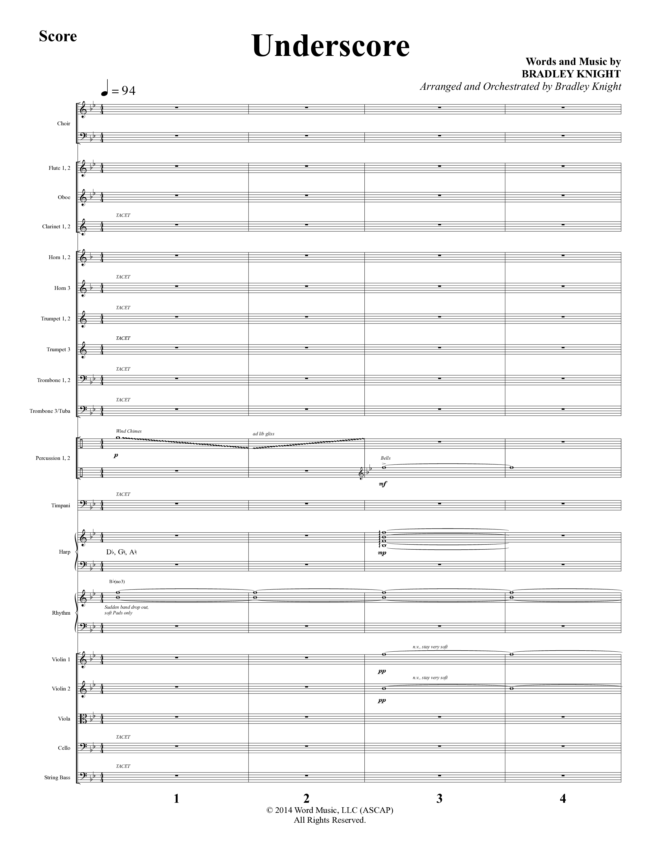 What A Glorious Night (9 Song Collection) Song 2 (Orchestration) (Word Music Choral)