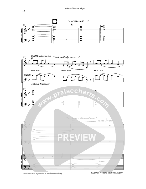 What A Glorious Night (9 Song Collection) Song 2 (Piano SATB) (Word Music Choral)
