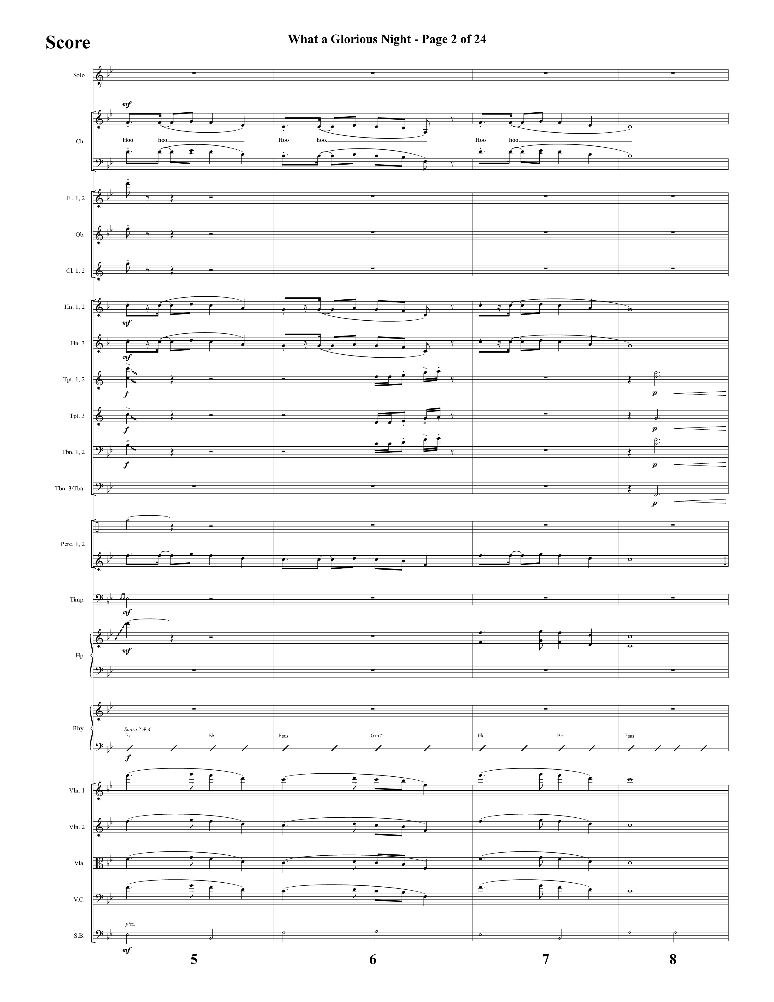 What A Glorious Night (9 Song Collection) Song 3 (Orchestration) (Word Music Choral)