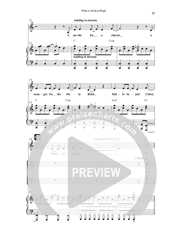 What A Glorious Night (9 Song Collection) Song 4 (Piano SATB) (Word Music Choral)