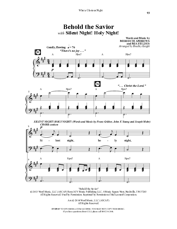 What A Glorious Night (9 Song Collection) Song 7 (Piano SATB) (Word Music Choral)