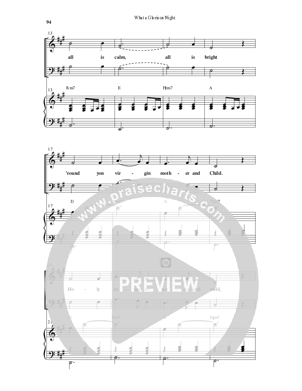 What A Glorious Night (9 Song Collection) Song 7 (Piano SATB) (Word Music Choral)