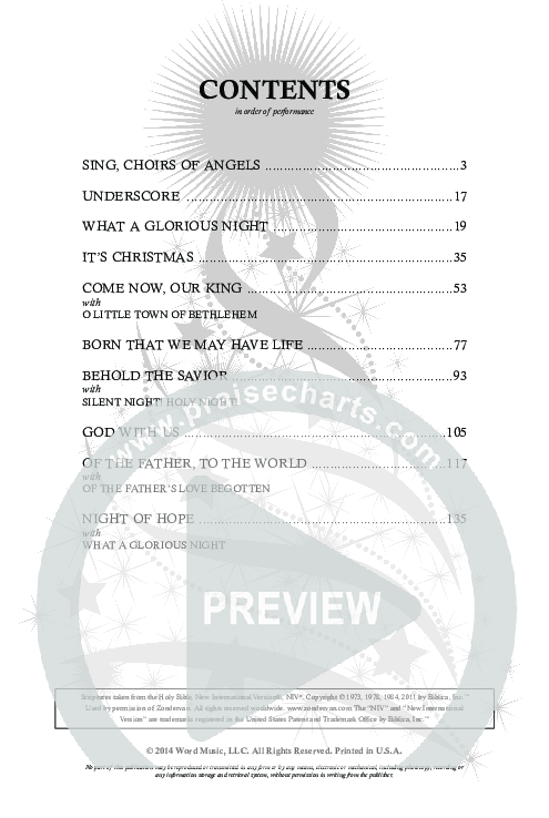 What A Glorious Night (9 Song Collection) Choral Book (Word Music Choral)